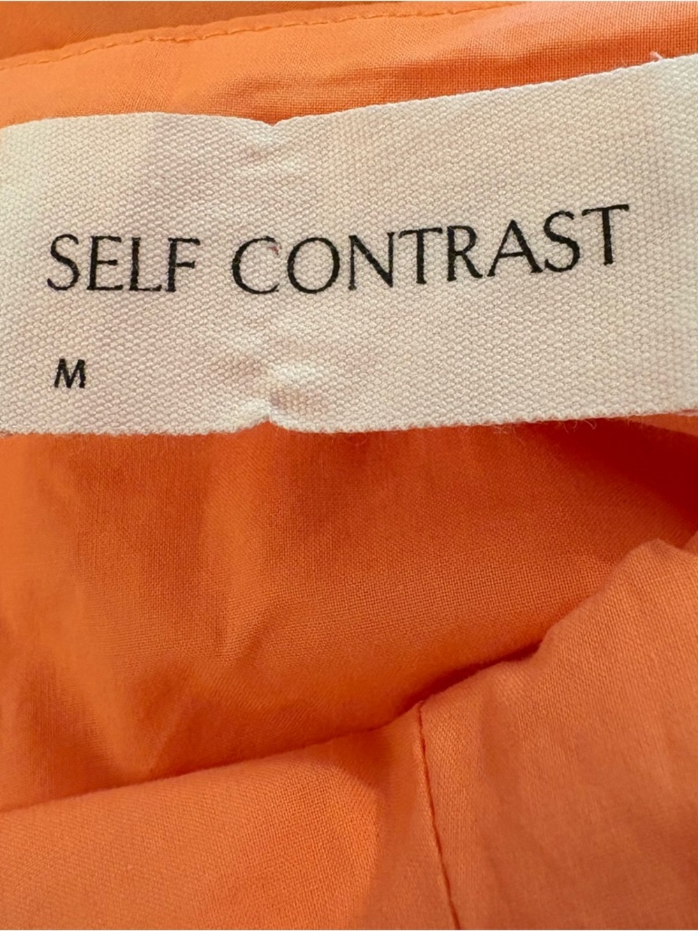 Anthropologie Self Contrast Bare Sleeveless Barrel Cotton Midi Dress Coral M - Picture 13 of 16